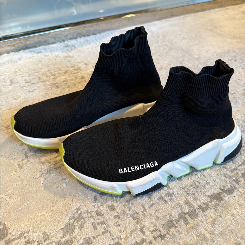 Balenciaga Black Sock Sneakers Size 8